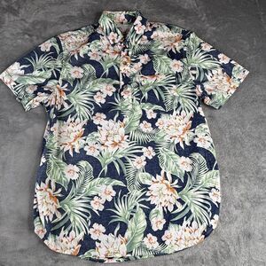 Chubbies Shirt‎ Mens Small Floral Hawaiian 1/ Button Palm Short Sleeve Summer